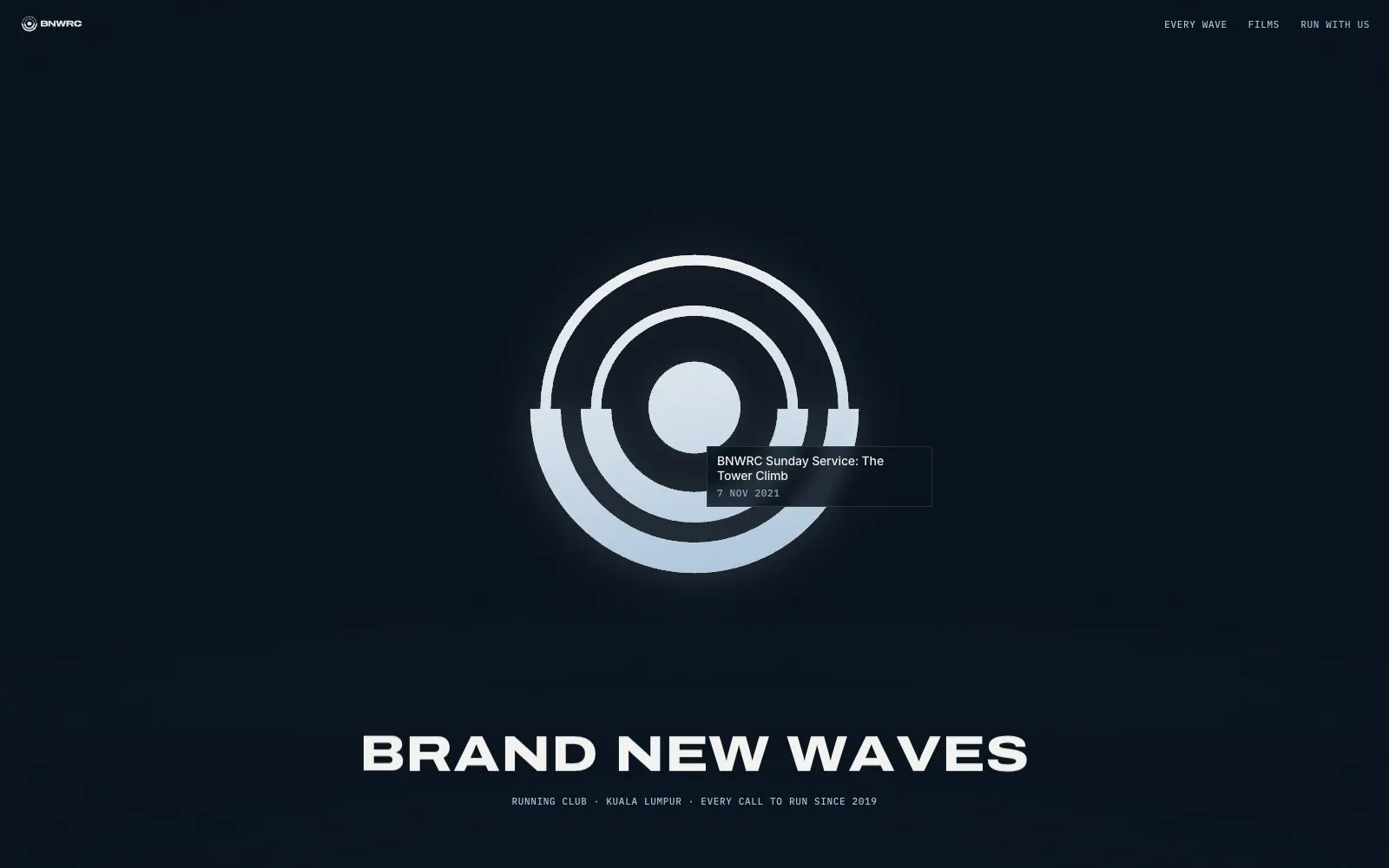 The posters settled into the club's ring logo above the words Brand New Waves